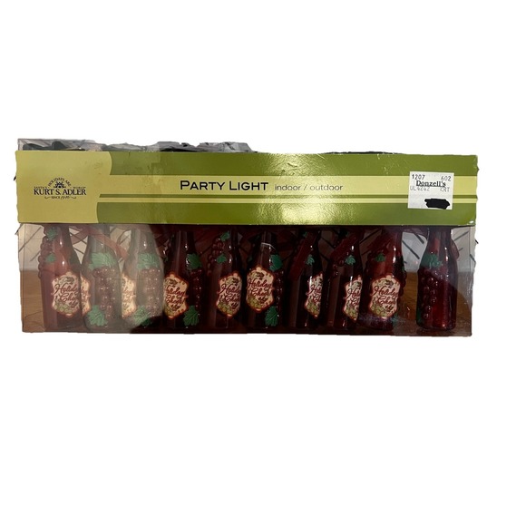 Kurt Adler Other - Kurt S. Adler Holiday Cheer Wine Bottle String Lights Party Light Indoor Outdoor